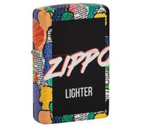 Zippo - Mechero Modelo Daga y Rosa, Negro craquelado, Color Image, Recargable, Reutilizable, diseño Resistente al Viento, Caja de Regalo, Fabricado en Estados Unidos