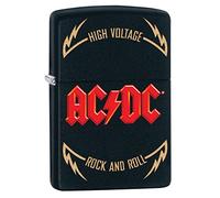 Zippo Mechero Recargable de Gasolina ACDC, Color Negro Mate