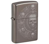 Zippo Mechero - Skull Mandala, Black Ice, Photo Image - Recargable - Reutilizable - Diseño Resistente al Viento - Caja de Regalo - Hecho en EE. UU.