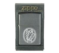 Zippo - Mechero Tropas de Cazadores del ejército alemán, Cromo Pulido, Lustre, Recargable, Reutilizable, diseño Resistente al Viento, Caja de Regalo, Fabricado en Estados Unidos