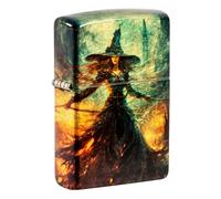 Zippo Mechero - Witch Fire, Tumbled Brass, 540 Fusion - Recargable - Reutilizable - Diseño Resistente al Viento - Caja de Regalo - Fabricado en EE. UU.
