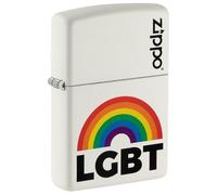 Zippo Mechero - Zippo Rainbow, White Matte, Color Image - Recargable - Reutilizable - Diseño Resistente al Viento - Caja de Regalo - Fabricado en EE. UU.
