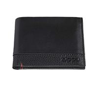 Zippo Nappa Cuerro Tri-fold Monedero, 12 x 9 x 2 cm, Negro