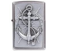 Zippo Mechero Nautic Emblem 2004290 – de benzina, latón, aspecto acero inoxidable