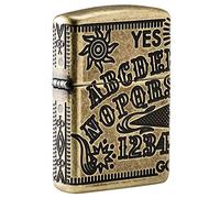 Zippo Ouijia Board Armor - Mechero de Bolsillo de latón Envejecido