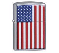 Zippo Patriotic DESIGN-207-Zippo Collection 2019-60004281-39,95 €, Plata, smal, Street Chrome - Flag