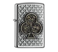 Zippo PL 207 Cruz Emblema 3D Mechero, Messing, Design, 5,83,81,2 5,8 * 3,8 * 1,2