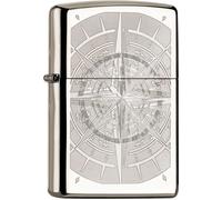 Zippo Pl Compass 60001008 Mechero, Cromo Encendedor Ocio Brújula Gasolina