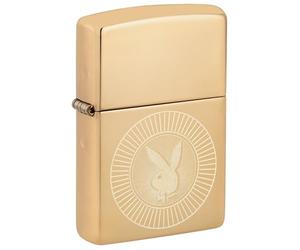 Zippo Playboy Rabbit Head Design High Polish Brass Pocket Lighter