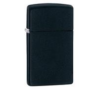 Zippo Slim Black Matte Mechero, Metal, 3.5x1x5.5 cm