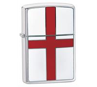 Zippo St. Georges Flag Emblem - Kits de superviviencia, Color Plateado
