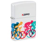 Zippo Sturmfeuerzeug - Bicycle Race, 540°, Color Image - Nachfüllbar - Wiederverwendbar - Windfestes Design - Geschenkbox - Made in USA