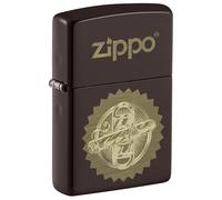 Zippo Mechero - Cigar and Cutter, Brown, Laser Engrave-Auto Engrave - Recargable - Reutilizable - Diseño Resistente al Viento - Caja de Regalo - Fabricado en EE. UU.