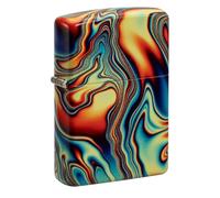 Zippo Sturmfeuerzeug - Colorful Swirl, 540° Glow-in-The-Dark - Nachfüllbar - Wiederverwendbar - Windfestes Design - Geschenkbox - Made in USA