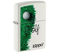 Zippo Sturmfeuerzeug - Golf, White Matte, Color Image - Nachfüllbar - Wiederverwendbar - Windfestes Design - Geschenkbox - Made in USA