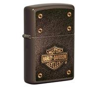 Zippo Sturmfeuerzeug - Harley-Davidson, Brown, Color Image - Nachfüllbar - Wiederverwendbar - Windfestes Design - Geschenkbox - Made in USA