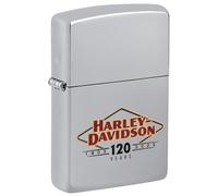 Zippo Sturmfeuerzeug - Harley-Davidson, High Polish Chrome, Color Image - Nachfüllbar - Wiederverwendbar - Windfestes Design - Geschenkbox - Made in USA