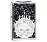 Zippo Sturmfeuerzeug - Harley Davidson, High Polish Chrome, Lustre-Color Image - Nachfüllbar - Wiederverwendbar - Windfestes Design - Geschenkbox - Made in USA