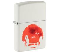 Zippo Sturmfeuerzeug - Japanese Bridge, White Matte, Color Image - Nachfüllbar - Wiederverwendbar - Windfestes Design - Geschenkbox - Made in USA