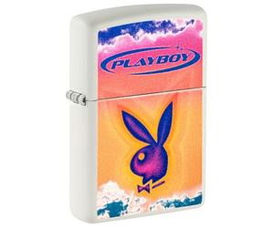 Zippo Sturmfeuerzeug - Playboy, White Matte, Color Image - Nachfüllbar - Wiederverwendbar - Windfestes Design - Geschenkbox - Made in USA
