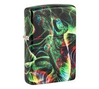 Zippo Sturmfeuerzeug - Psychedelic Swirl, 540° Glow-in-The-Dark - Nachfüllbar - Wiederverwendbar - Windfestes Design - Geschenkbox - Made in USA