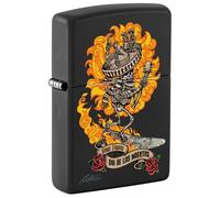 Zippo Sturmfeuerzeug - Rick Rietveld, Black Matte, Color Image - Nachfüllbar - Wiederverwendbar - Windfestes Design - Geschenkbox - Made in USA