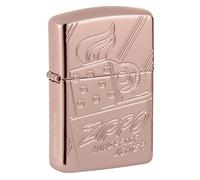 Zippo Lighter Estuche de armadura ZIPPO en oro rosa Script Collectible 60006832 Profundamente grabado en dos lados limitado a 17.500 piezas Insertar oro rosa sello vintage