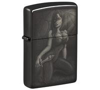 Zippo Sturmfeuerzeug - Sexy Woman with Sword - Counter Culture, High Polish Black, Photo Image - Nachfüllbar - Wiederverwendbar - Windfestes Design - Geschenkbox - Made in USA