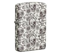 Zippo Sturmfeuerzeug - Skeleton, 540° Glow-in-The-Dark - Nachfüllbar - Wiederverwendbar - Windfestes Design - Geschenkbox - Made in USA