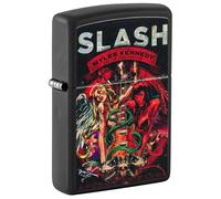 Zippo Sturmfeuerzeug - Slash, Black Matte, Color Image - Nachfüllbar - Wiederverwendbar - Windfestes Design - Geschenkbox - Made in USA