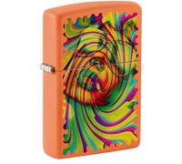 Zippo Sturmfeuerzeug - Sunglasses Woman, Orange Matte, Color Image - Nachfüllbar - Wiederverwendbar - Windfestes Design - Geschenkbox - Made in USA