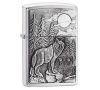 Zippo Timberwolves Emblem Lighter - Mechero, Color Cromo Cepillado