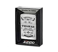 Zippo Tormenta mecheros cepillado de gasolina con caja de regalo (Incluye grabado Diseño original de Exclusive