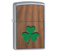 Zippo Mechero de Bolsillo Woodchuck USA Clover Encendedor, Unisex, Cromado, Talla única