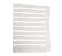 Zippy Couverture réversible pour bébé en gris et blanc rayé pour chambre d'enfant Berceau et landau, 100% coton peigné en tricot, un cadeau idéal