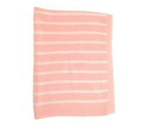 Zippy Couverture réversible pour bébé en rose et blanc Rayures pour chambre d'enfant Berceau et landau, 100% coton peigné en tricot, un cadeau idéal