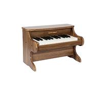 ZIPPY MAT Piano Digital para Niños y Niñas - 25 Teclas de Madera, Mini Instrumento Musical Educativo, Teclado Infantil (Nogal)