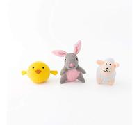 Zippy Paws Easter Miniz - Easter Friends 3-Pack Dog Plush Toy for Small Dogs