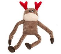 Zippy Paws Holiday Crinkle - Reindeer Jumbo Dog Plush Toy for Dogs of