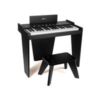 ZIPPY Teclado de piano para niños, piano digital de 37 teclas para niños, panel de control sensible al tacto, canciones integradas, volumen ajustable, instrumento educativo musical, piano de madera