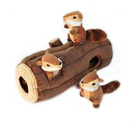 ZippyPaws Zippy Höhlenstamm mit 3 Streifenhörnchen, Multicolours, Burrow Size: 14 x 6 x 6 in