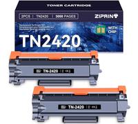 ZIPRINT TN2420 TN-2420 TN-2410 TN2410 Toner para Brother DCP-L2530DW DCP-L2510D Brother MFC L-2710DW Toner MFC-L2710DN HL-L2350DW HL-L2310D DCP-L2530DW MFC-L2750DW(2 Negro)