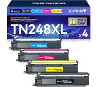 ZIPRINT TN248XL TN248 Compatible for Brother TN248XL TN248 for Brother DCP-L3560CDW DCP-L3520CDWE DCP-L3520CDW HL-L3240CDW HL-L3215CW HL-L3220CWE MFC-L3760CDW MFC-L3740CDWE 4 Pack