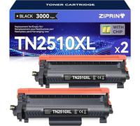 ZIPRINT TN2510 TN2510XL TN-2510 XL Compatible para Brother HL-L2400DWE Toner HL-L2445DW DCP-L2627DWE DCP-L2620DW DCP-L2660DW MFC-L2800DW MFC-L2860DW MFC-L2827DW MFC-L2827DWXL MFC-L2835DW (2 Negro)