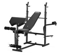 ZIPRO Banco de musculación con soporte para barra respaldo regulable estación de musculación multifunción para press de banca con leg developer butterfly y banco predicador capacidad 270 kg