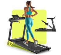 ZIPRO Cinta de Correr Plegable 1-16 km/h, 12 Niveles Ajustables para Cinta de Correr con Inclinación, Caminadora Electrica, Walking Pad para Casa con Pantalla LED y App (Ramble)