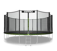 ZIPRO JumpPro out Trampolín Exterior, Cama Elástica para Niños, con Red Externa, Resistente, Protección UV, Montaje Fácil, Soporta 100-150 kg, Ø 183/252/312/374/435/496 cm