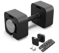 Zipro Mancuernas ajustables, diseño cuadrado antideslizante, 24 kg con 13 pesas incluidas: 1x 4 kg, 2x 1 kg, 8x 2 kg, ideal para entrenamiento en casa, forma cuadrada, gimnasio en casa, fitness
