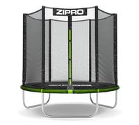 ZIPRO Trampolín Exterior Rectangular para Jardín Trampolín Suelo Grandecon Red de Seguridad Lona e Salto Escalera y Cubierta Protectora Estable - JumpPro out 183 Cm