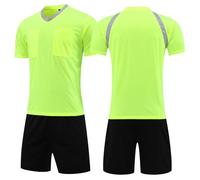 ZIQICAI2007 Uniformes de árbitro de fútbol, Camisetas de árbitro, Trajes de árbitro de fútbol para Hombre y Mujer. (Verde, Subcódigo 2XL=Eurocódigo L)